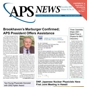 APS News December 2001