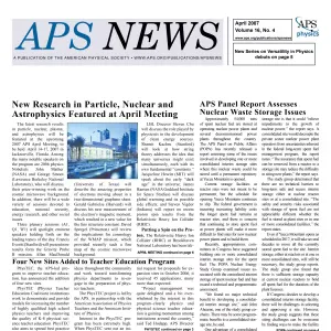 APS News April 2007