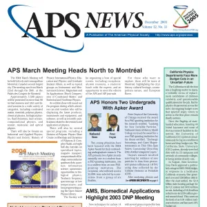 APS News December 2003