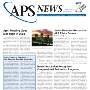 APS News January 2004