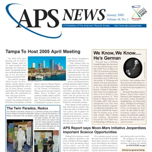 APS News January 2005