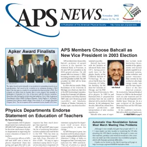 APS News November 2003