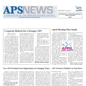 APS News January 2014