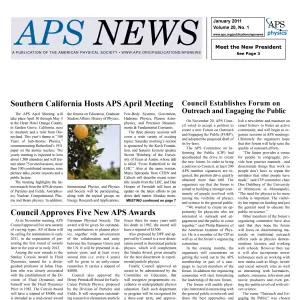 APS News January 2011