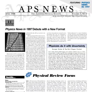 APS News April 1998