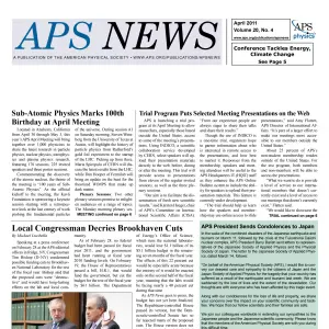 APS News April 2011