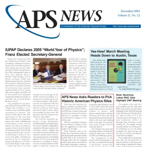 APS News December 2002