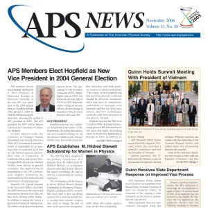 APS News November 2004