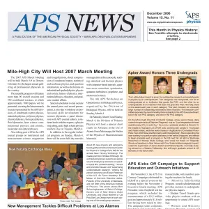 APS News December 2006